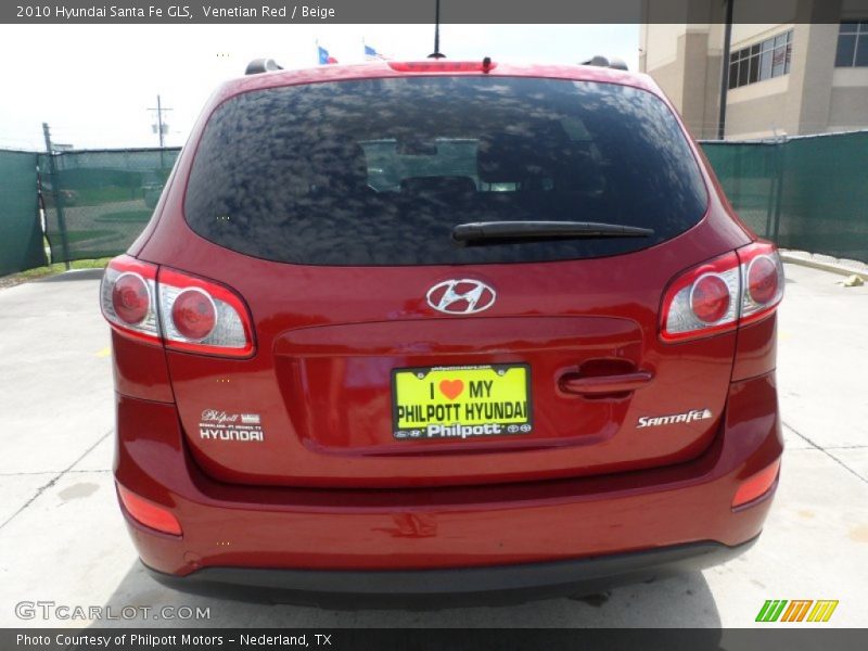 Venetian Red / Beige 2010 Hyundai Santa Fe GLS