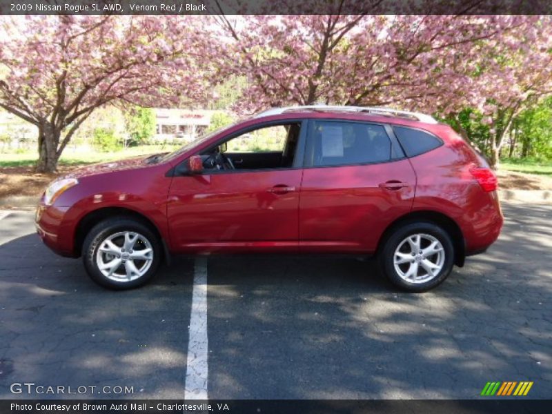 Venom Red / Black 2009 Nissan Rogue SL AWD