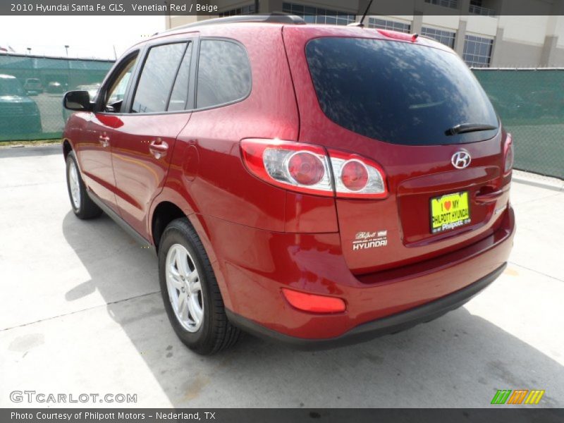 Venetian Red / Beige 2010 Hyundai Santa Fe GLS