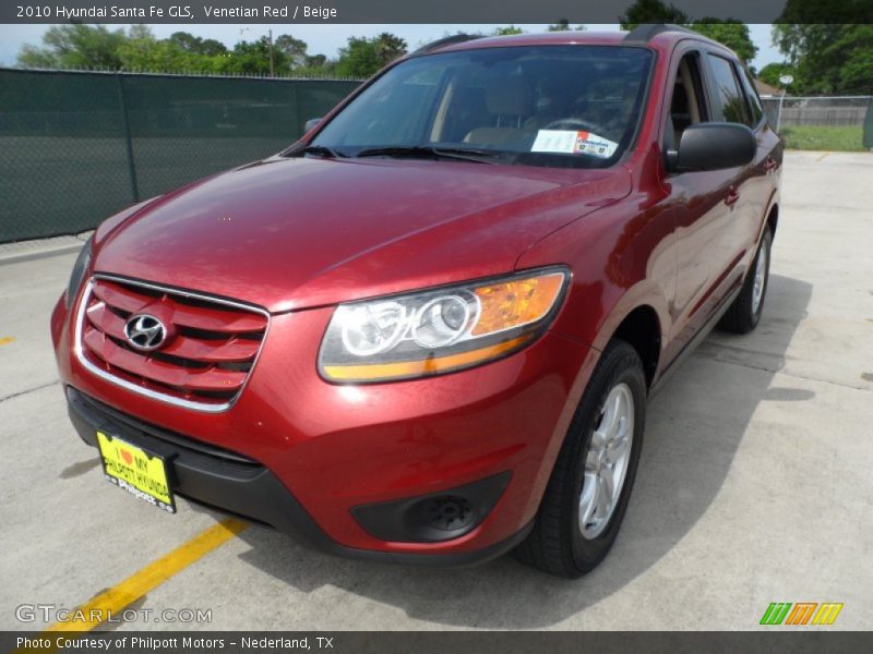 Venetian Red / Beige 2010 Hyundai Santa Fe GLS
