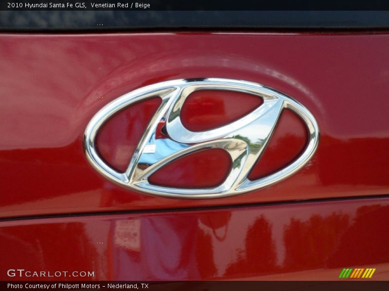 Venetian Red / Beige 2010 Hyundai Santa Fe GLS