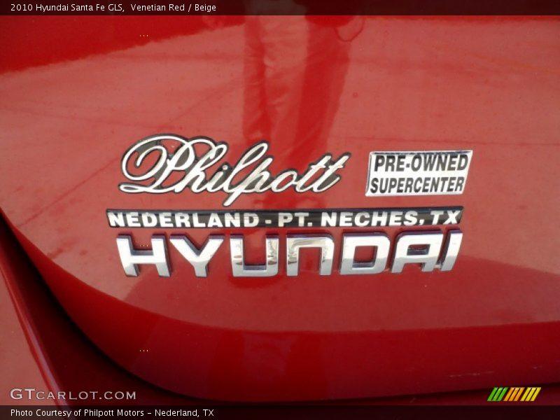 Venetian Red / Beige 2010 Hyundai Santa Fe GLS