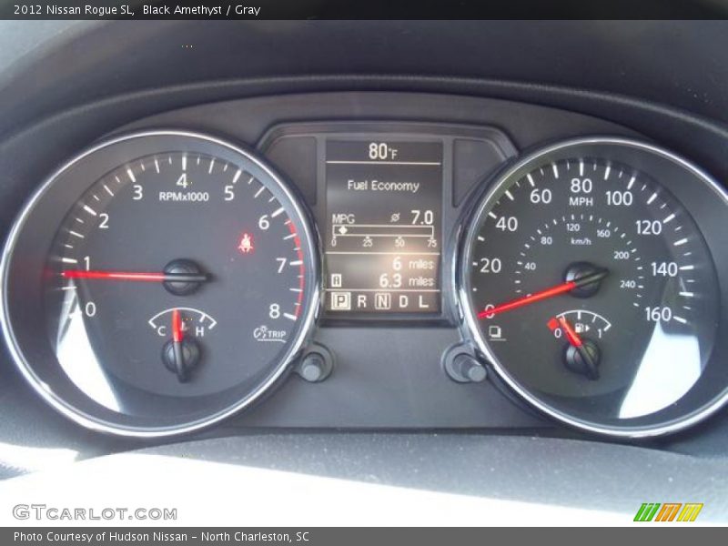 Black Amethyst / Gray 2012 Nissan Rogue SL