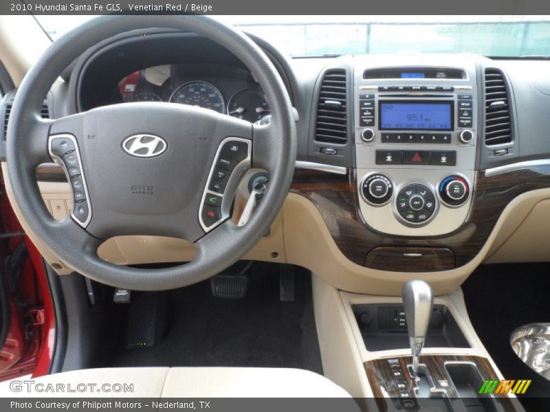 Venetian Red / Beige 2010 Hyundai Santa Fe GLS
