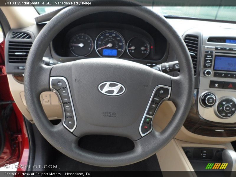 Venetian Red / Beige 2010 Hyundai Santa Fe GLS