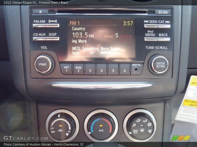 Frosted Steel / Black 2012 Nissan Rogue SV
