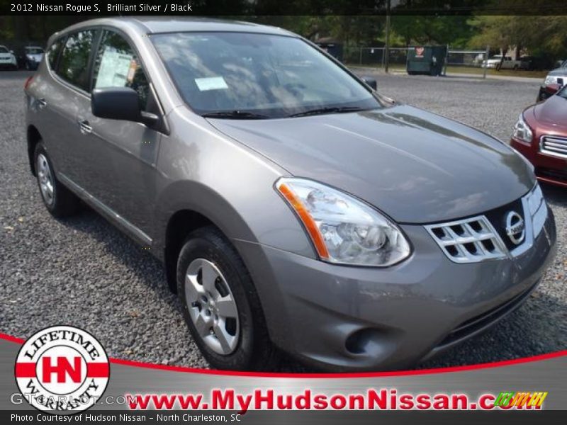 Brilliant Silver / Black 2012 Nissan Rogue S