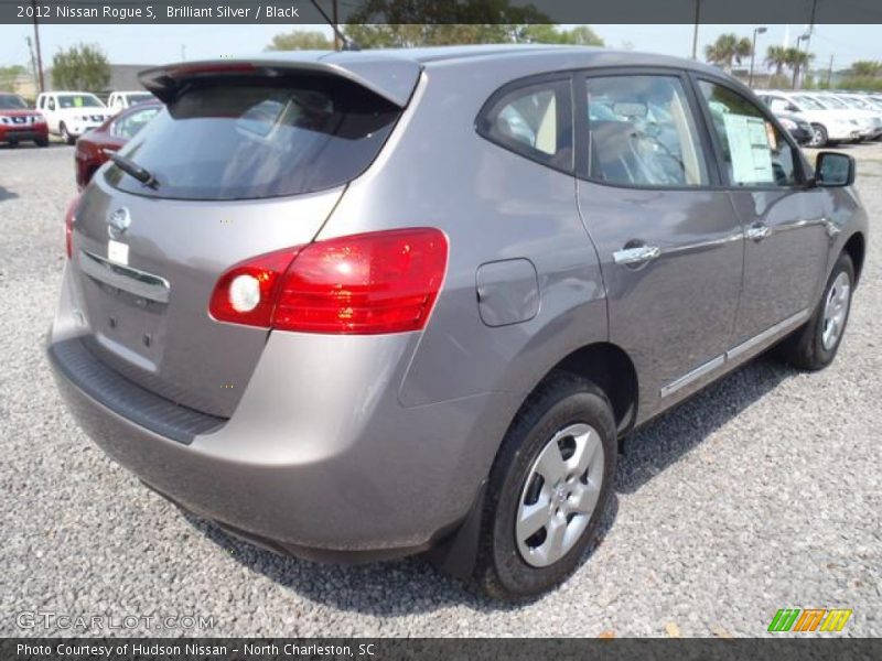 Brilliant Silver / Black 2012 Nissan Rogue S