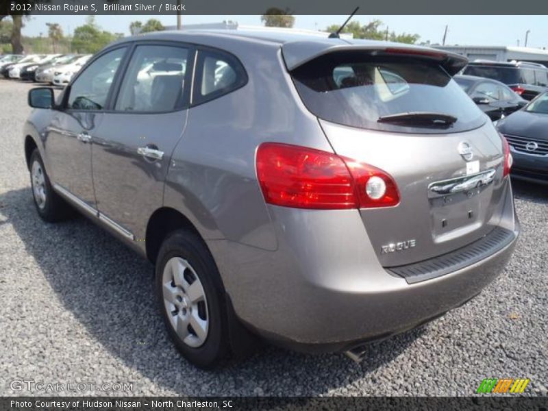 Brilliant Silver / Black 2012 Nissan Rogue S