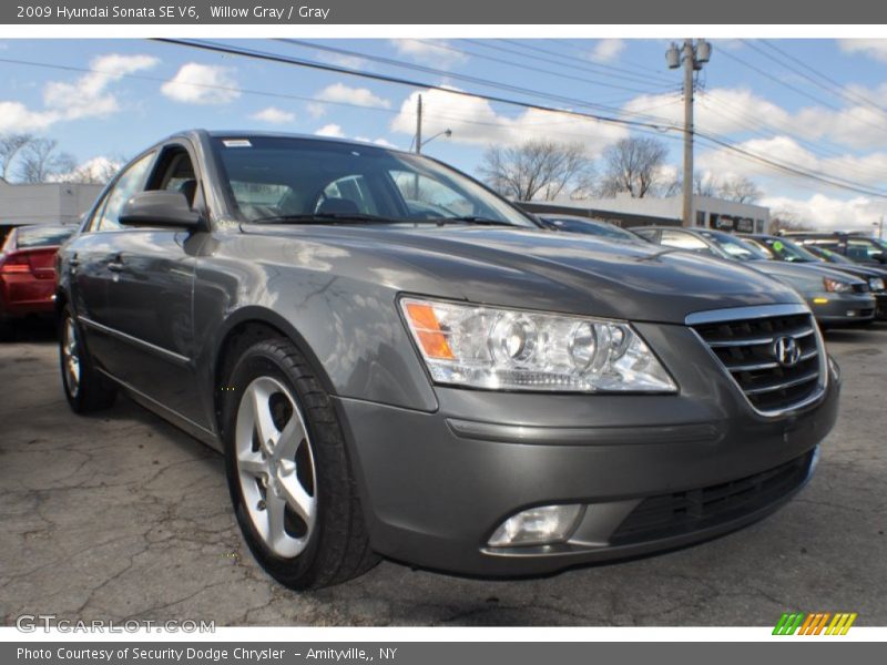 Willow Gray / Gray 2009 Hyundai Sonata SE V6