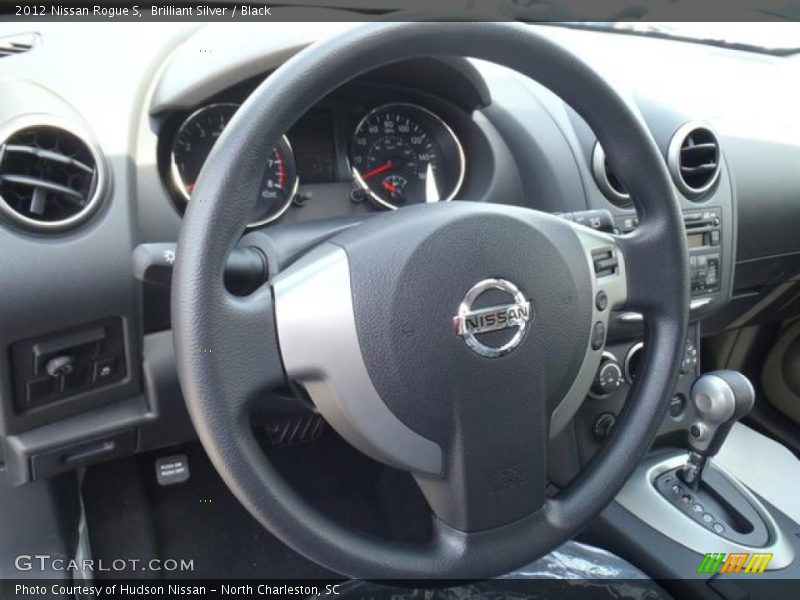 Brilliant Silver / Black 2012 Nissan Rogue S