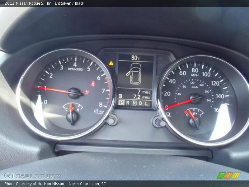 Brilliant Silver / Black 2012 Nissan Rogue S