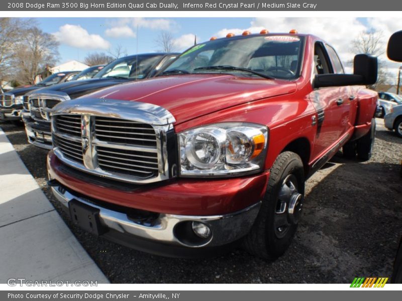 Inferno Red Crystal Pearl / Medium Slate Gray 2008 Dodge Ram 3500 Big Horn Edition Quad Cab Dually