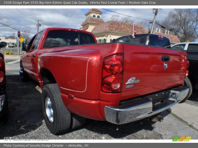 Inferno Red Crystal Pearl / Medium Slate Gray 2008 Dodge Ram 3500 Big Horn Edition Quad Cab Dually