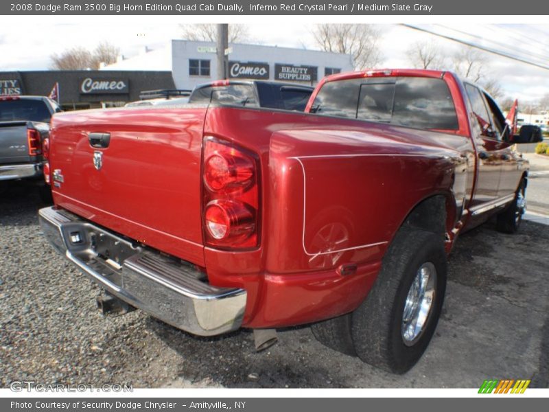 Inferno Red Crystal Pearl / Medium Slate Gray 2008 Dodge Ram 3500 Big Horn Edition Quad Cab Dually