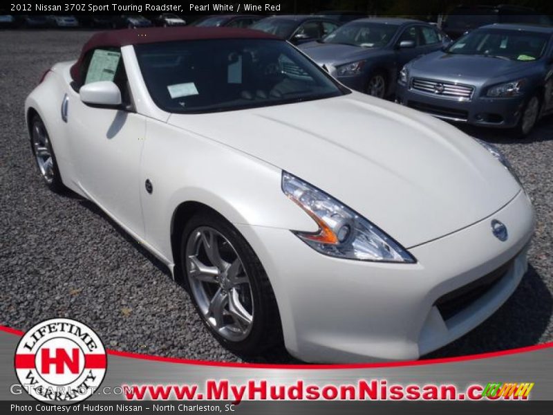 Pearl White / Wine Red 2012 Nissan 370Z Sport Touring Roadster