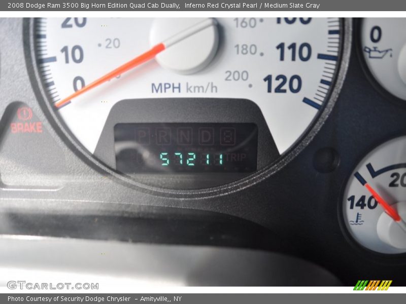 Inferno Red Crystal Pearl / Medium Slate Gray 2008 Dodge Ram 3500 Big Horn Edition Quad Cab Dually