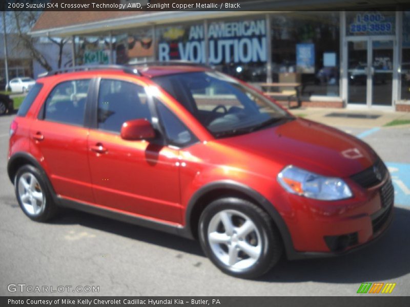 Sunlight Copper Metallic / Black 2009 Suzuki SX4 Crossover Technology AWD