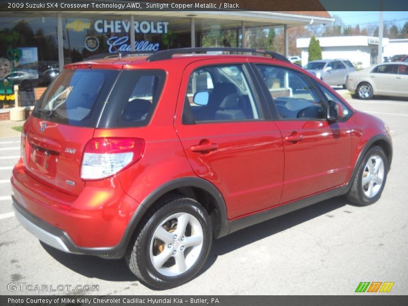 Sunlight Copper Metallic / Black 2009 Suzuki SX4 Crossover Technology AWD