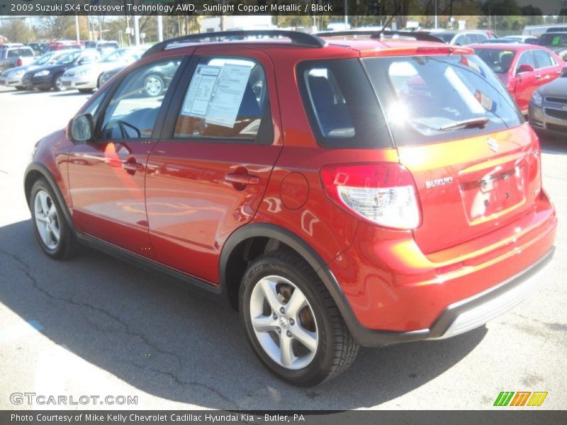 Sunlight Copper Metallic / Black 2009 Suzuki SX4 Crossover Technology AWD
