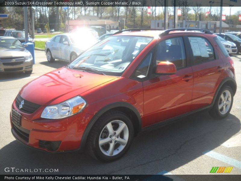 Sunlight Copper Metallic / Black 2009 Suzuki SX4 Crossover Technology AWD