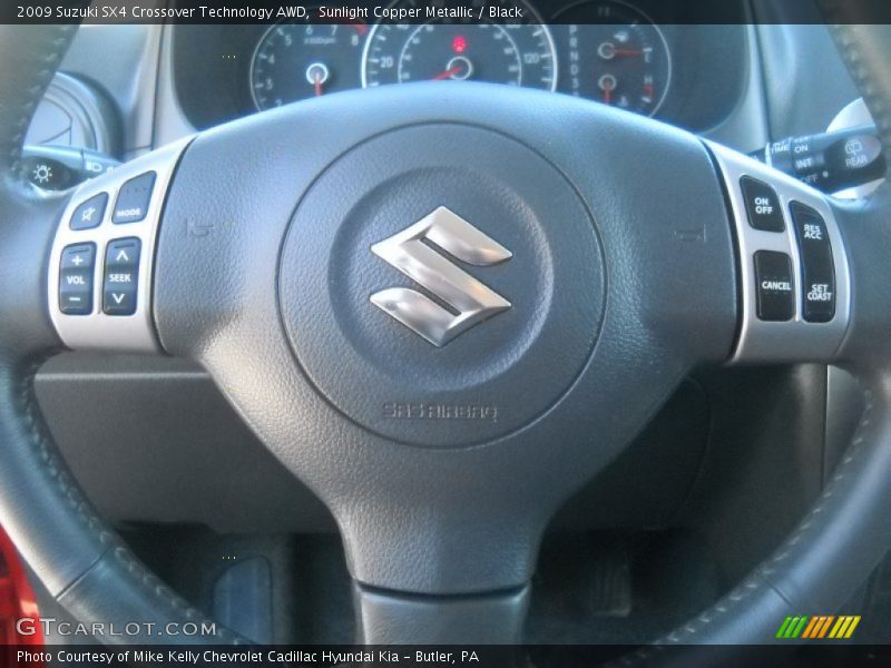 Sunlight Copper Metallic / Black 2009 Suzuki SX4 Crossover Technology AWD