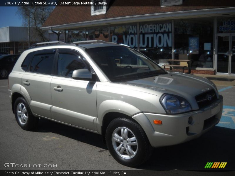 Desert Sage Metallic / Beige 2007 Hyundai Tucson SE 4WD