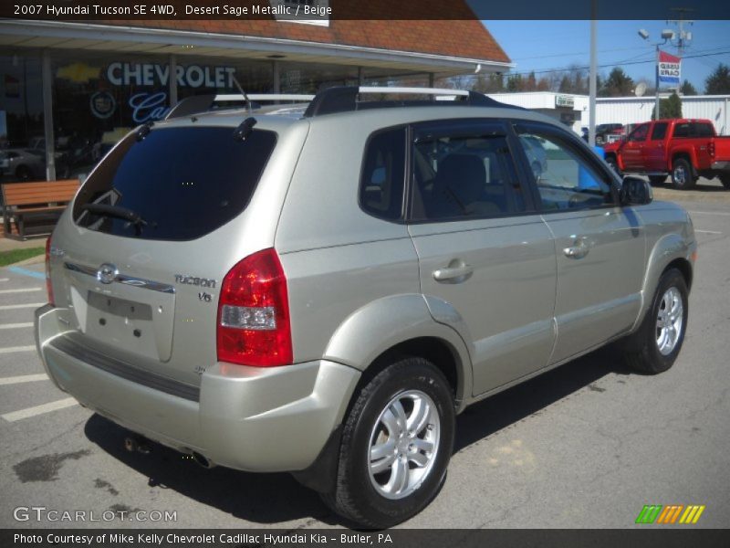 Desert Sage Metallic / Beige 2007 Hyundai Tucson SE 4WD