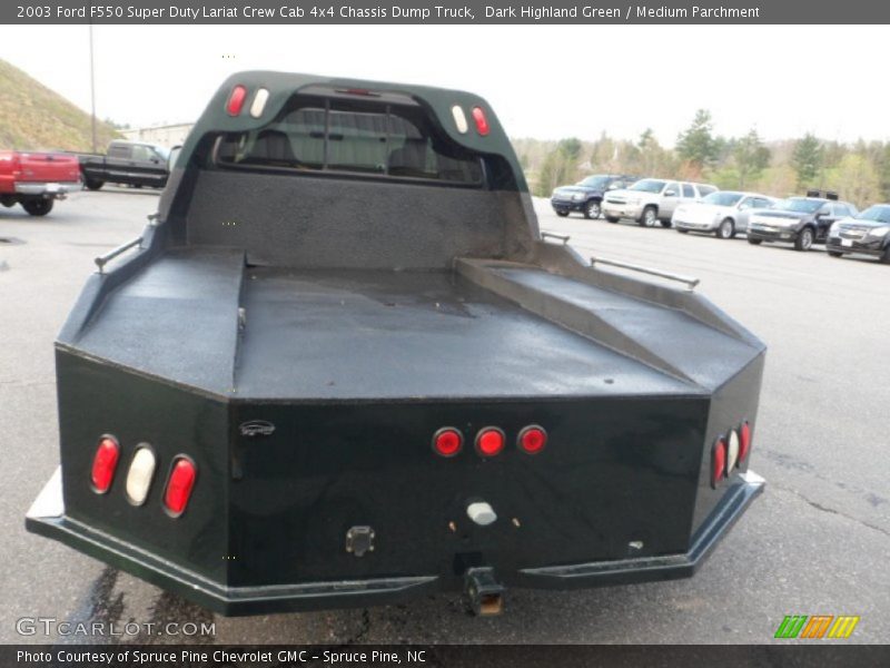  2003 F550 Super Duty Lariat Crew Cab 4x4 Chassis Dump Truck Dark Highland Green