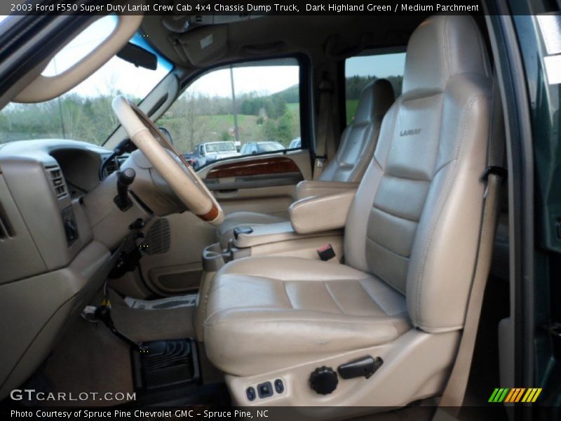  2003 F550 Super Duty Lariat Crew Cab 4x4 Chassis Dump Truck Medium Parchment Interior