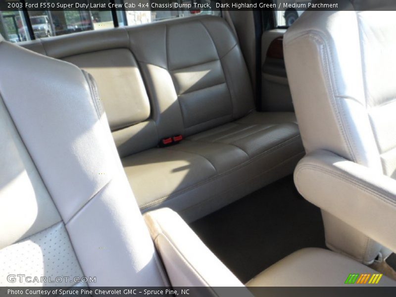  2003 F550 Super Duty Lariat Crew Cab 4x4 Chassis Dump Truck Medium Parchment Interior