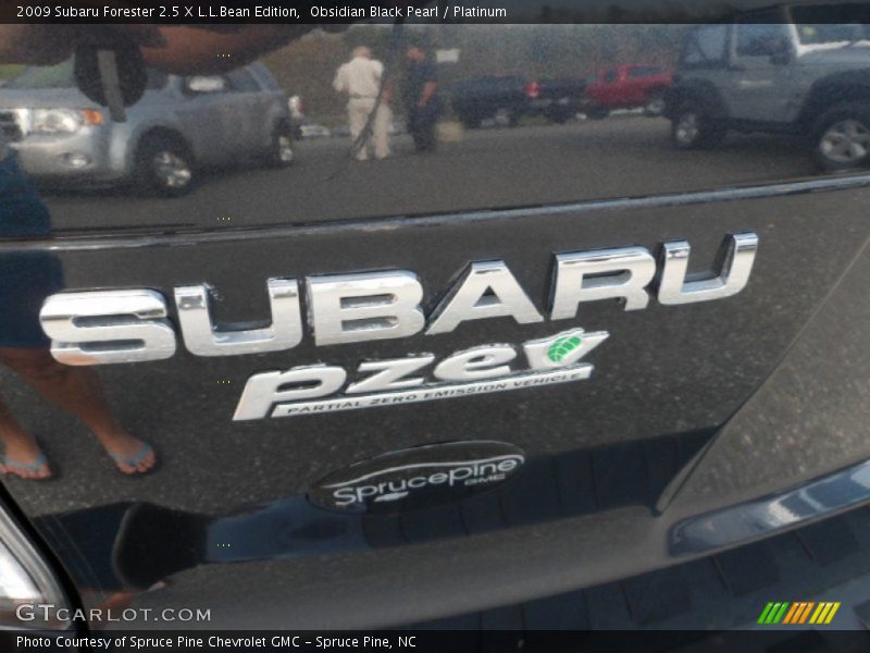 Obsidian Black Pearl / Platinum 2009 Subaru Forester 2.5 X L.L.Bean Edition