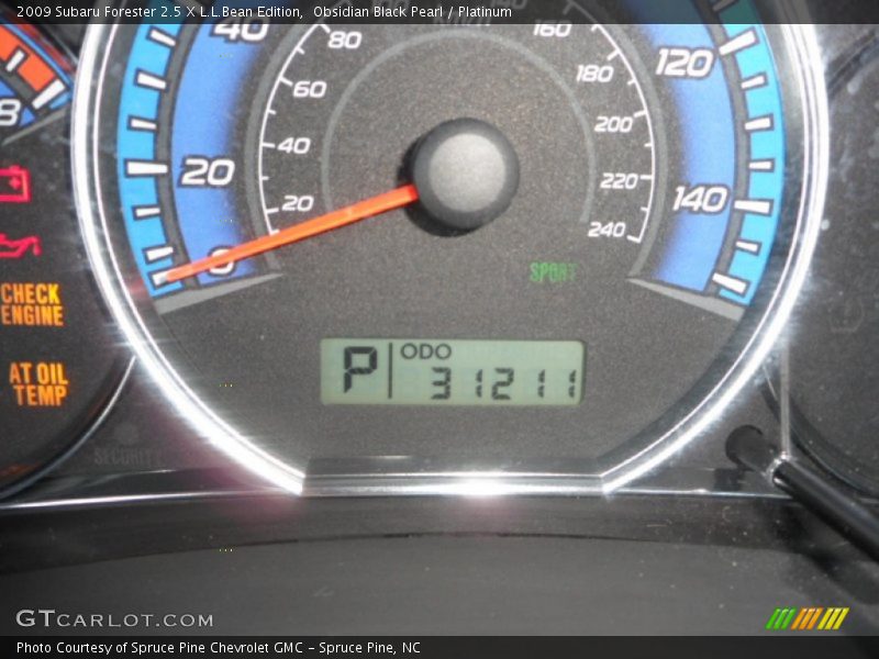 Obsidian Black Pearl / Platinum 2009 Subaru Forester 2.5 X L.L.Bean Edition