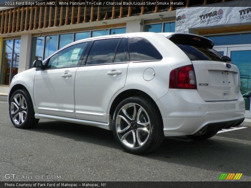 White Platinum Tri-Coat / Charcoal Black/Liquid Silver Smoke Metallic 2013 Ford Edge Sport AWD