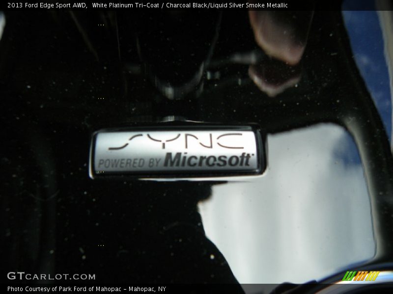 White Platinum Tri-Coat / Charcoal Black/Liquid Silver Smoke Metallic 2013 Ford Edge Sport AWD
