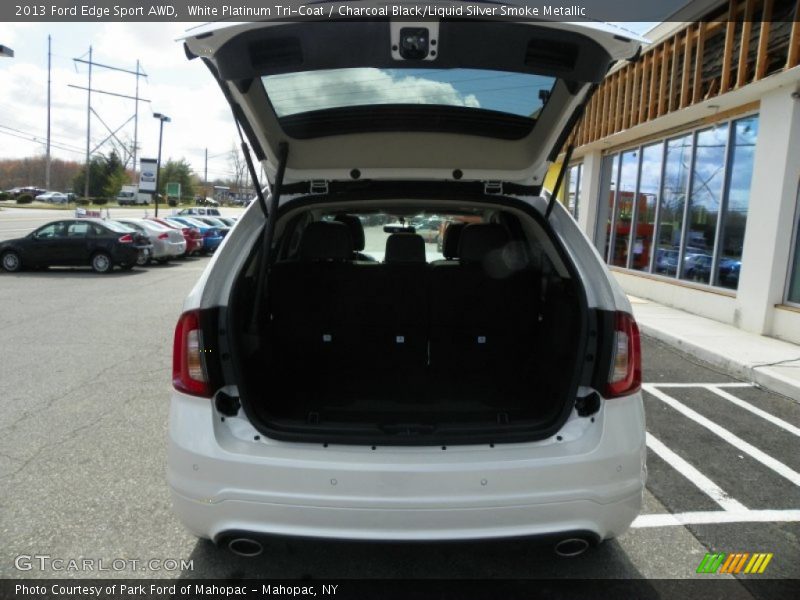 White Platinum Tri-Coat / Charcoal Black/Liquid Silver Smoke Metallic 2013 Ford Edge Sport AWD