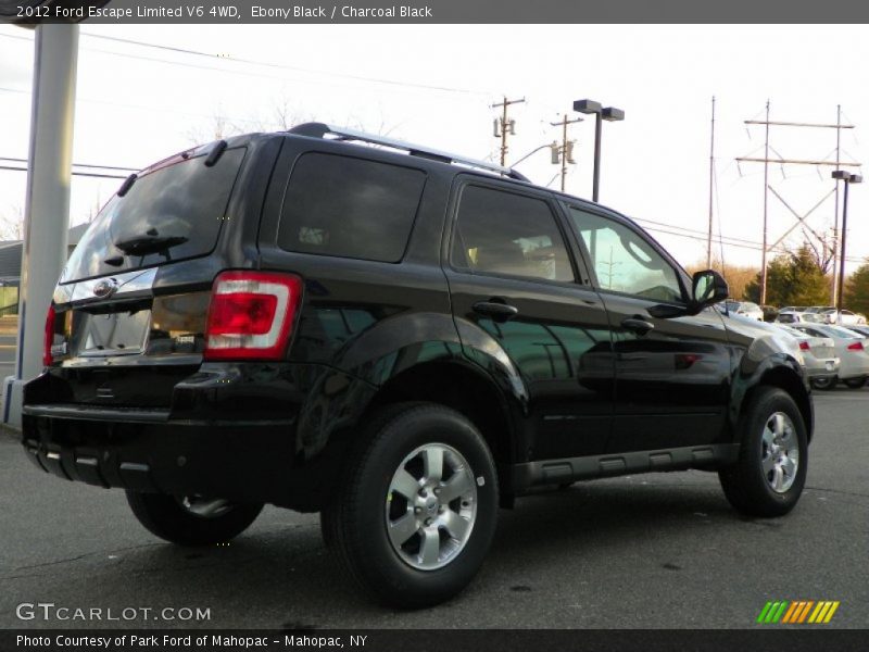 Ebony Black / Charcoal Black 2012 Ford Escape Limited V6 4WD