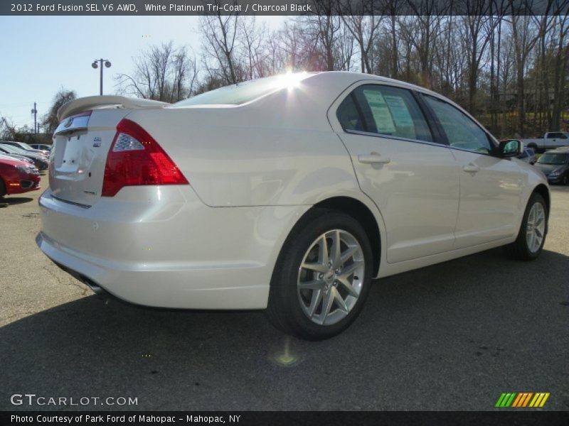 White Platinum Tri-Coat / Charcoal Black 2012 Ford Fusion SEL V6 AWD