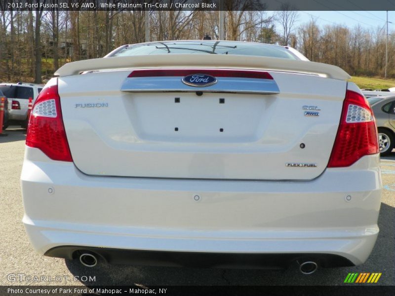 White Platinum Tri-Coat / Charcoal Black 2012 Ford Fusion SEL V6 AWD