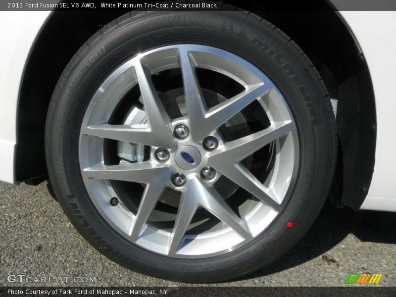 White Platinum Tri-Coat / Charcoal Black 2012 Ford Fusion SEL V6 AWD