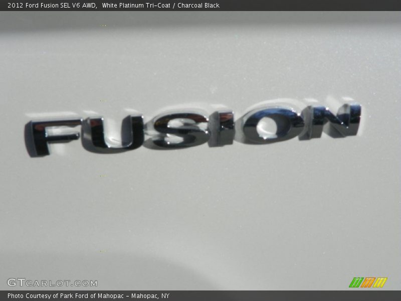 White Platinum Tri-Coat / Charcoal Black 2012 Ford Fusion SEL V6 AWD