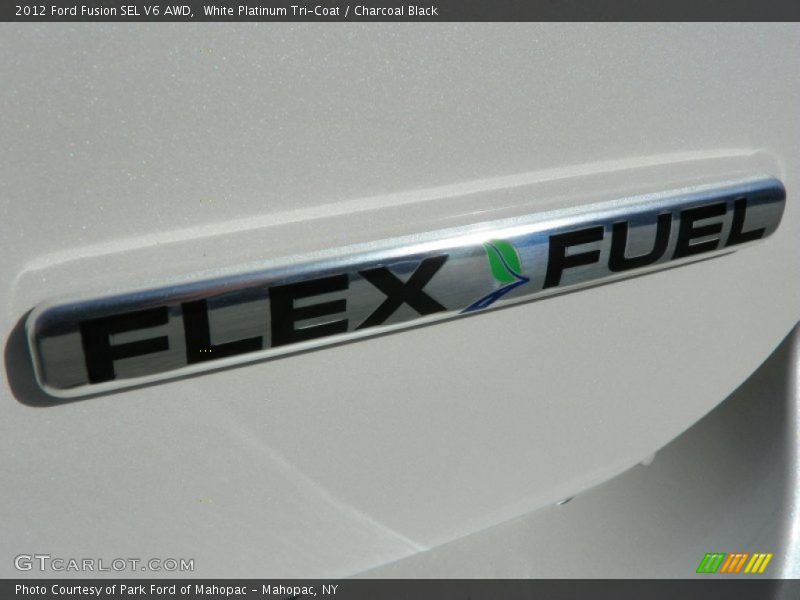 White Platinum Tri-Coat / Charcoal Black 2012 Ford Fusion SEL V6 AWD