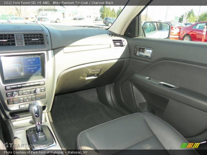 White Platinum Tri-Coat / Charcoal Black 2012 Ford Fusion SEL V6 AWD