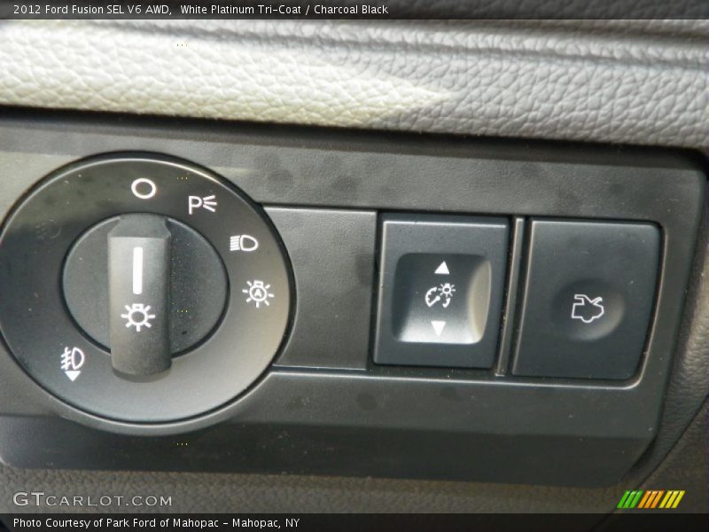 White Platinum Tri-Coat / Charcoal Black 2012 Ford Fusion SEL V6 AWD
