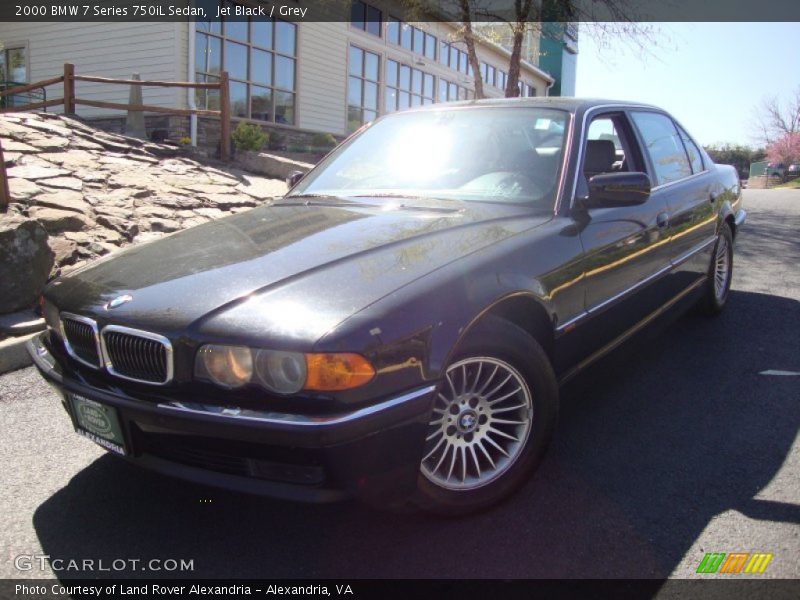 Jet Black / Grey 2000 BMW 7 Series 750iL Sedan