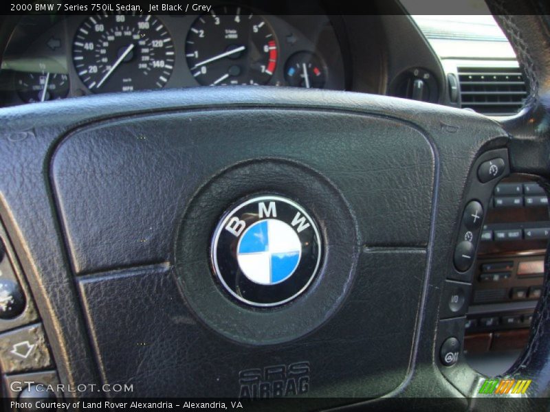 Jet Black / Grey 2000 BMW 7 Series 750iL Sedan