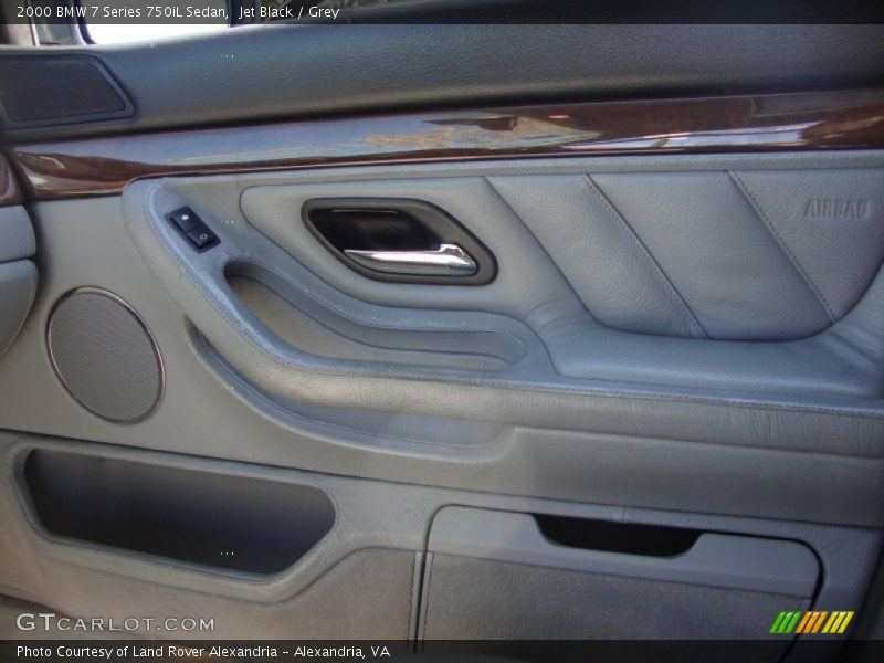 Jet Black / Grey 2000 BMW 7 Series 750iL Sedan