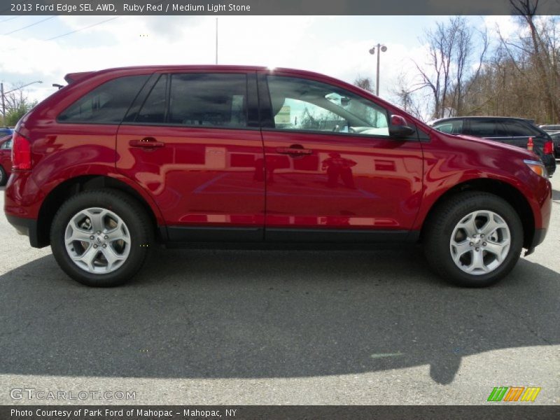 Ruby Red / Medium Light Stone 2013 Ford Edge SEL AWD