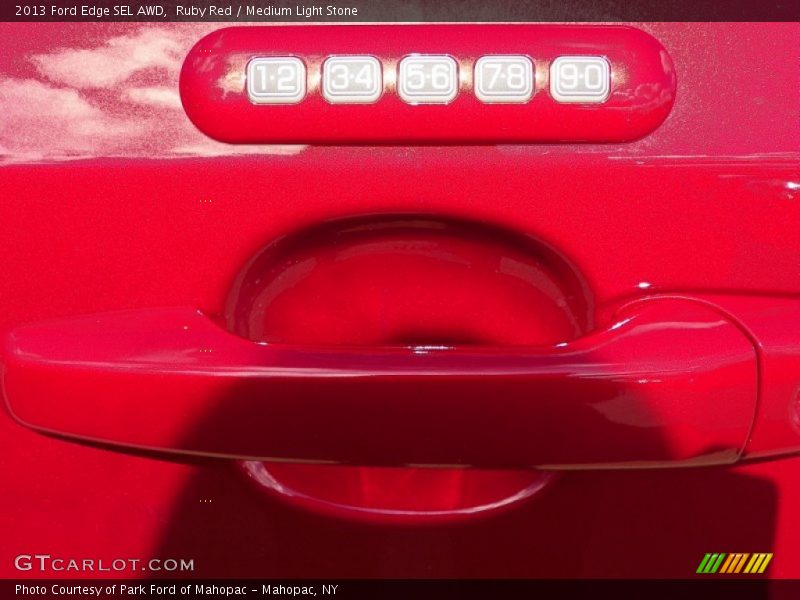 Ruby Red / Medium Light Stone 2013 Ford Edge SEL AWD