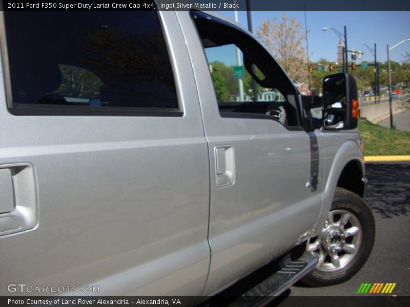 Ingot Silver Metallic / Black 2011 Ford F350 Super Duty Lariat Crew Cab 4x4